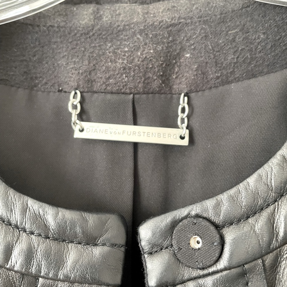 Dvf Leather Jacket - Authentic - image 2
